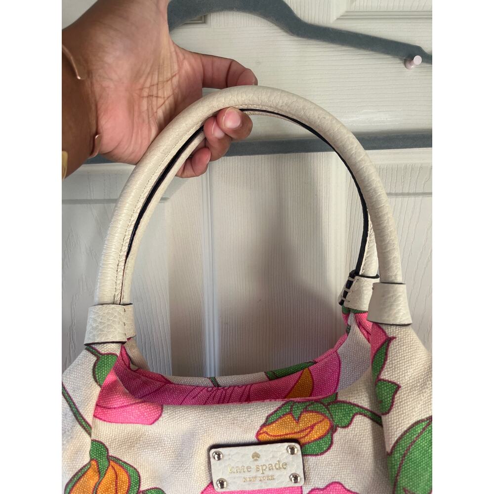 Kate Spade Rare Stevie High Falls Gulabi Floral Canvas Handbag- pls read desc - Picture 8 of 10